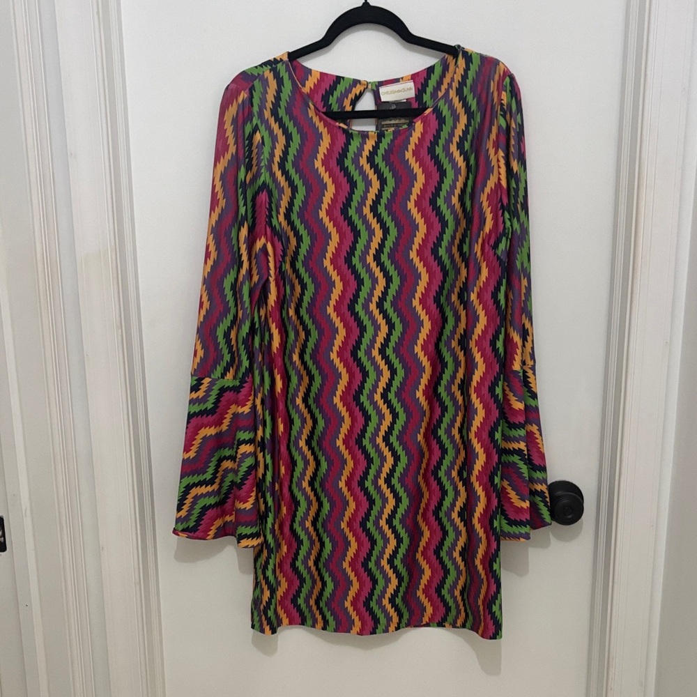 2 for 20$ Colorful Zigzag Pattern Midi Dress